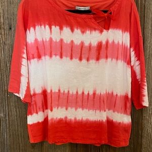 Sandwich linen-blend top - size 36